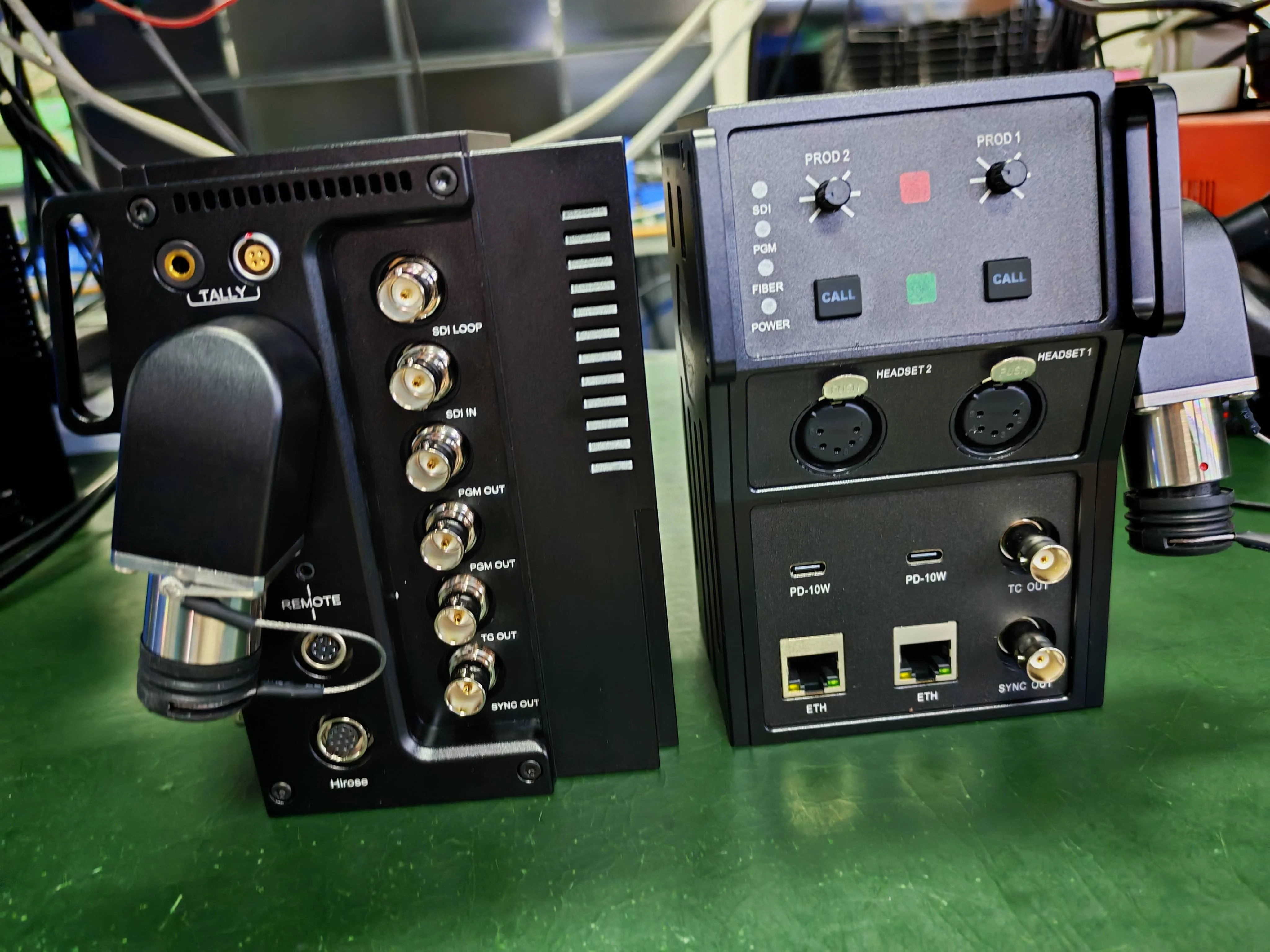 Camera Mountable 4K 12G SDI Fiber System with Network, Remote, Tally, Intercom, Genlock, POE