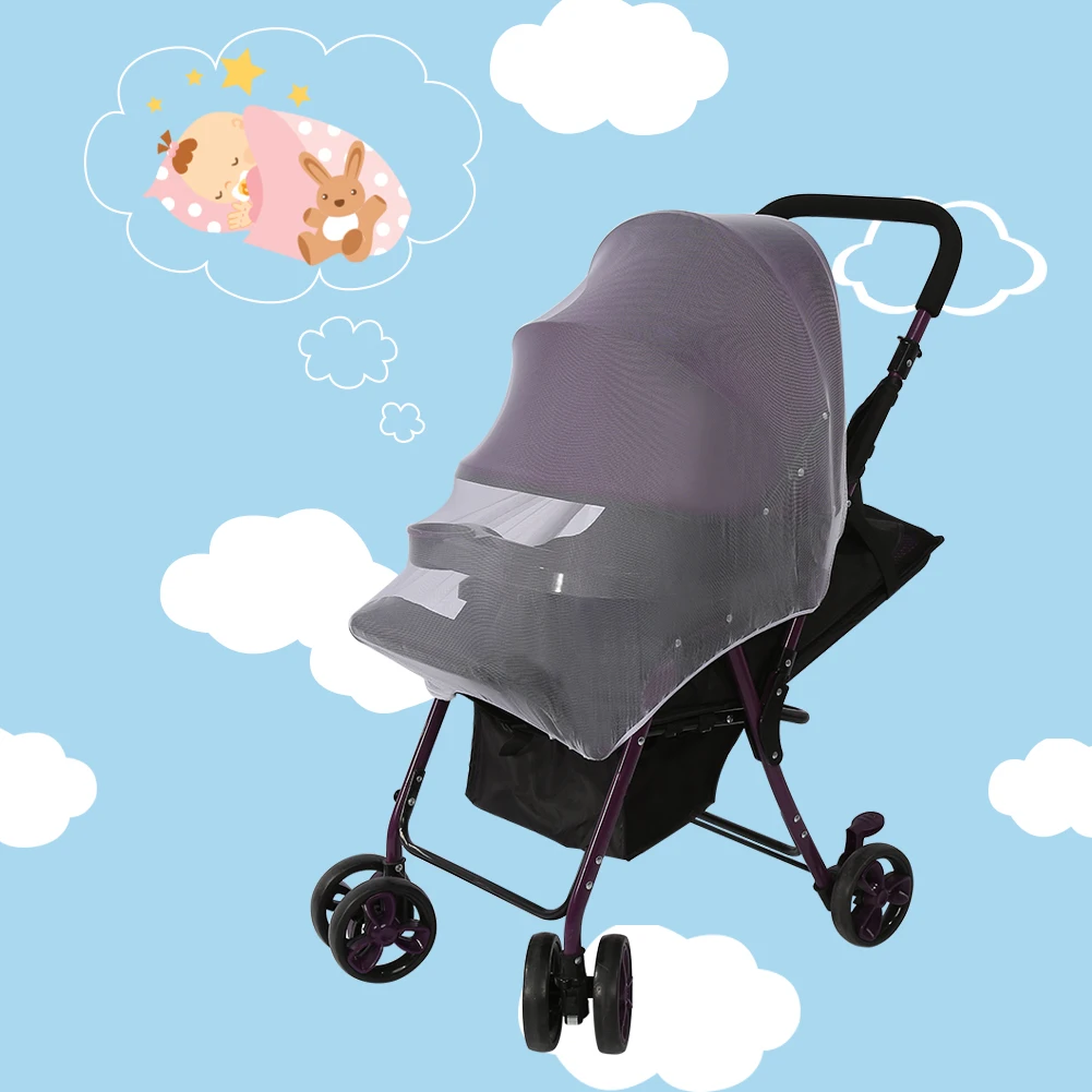 Lovely Baby Stroller Pushchair Mosquito Insect Net Safe Mesh Pram Protector Full-cover mosquito net for stroller