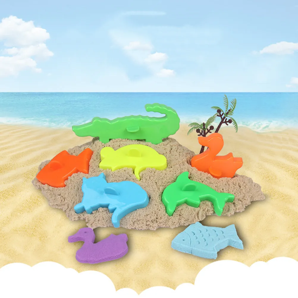 

Набор из 12 формочек для песка с инструментами для создания фигур животных и замков, развивающий координацию рук, для творческих игр, безопасный для летнего пляжа