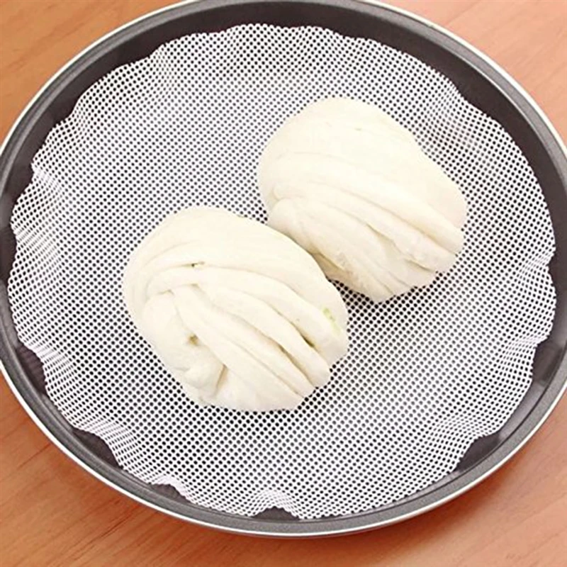 New Non-Stick Silicone Steamer Mesh Pad For Steamed Stuffed Buns/Bread Pastry Kitchen Cooking Tools Round Dumplings Mat