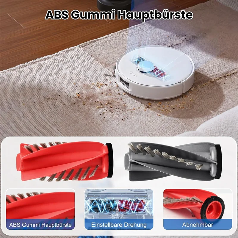 

GTBL For Roborock Qrevo Curv Robot Vacuum Cleaner Replacement Parts Main Side Brush Hepa Filter Mop Cloth Dust Bags