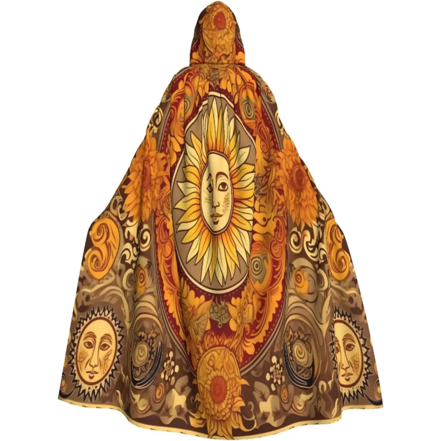 

Sun Halloween Hooded Cloak, for Unisex Adult Cosplay Costume Party Long Cloak Hoodie Blanket for Travel Office Sofa