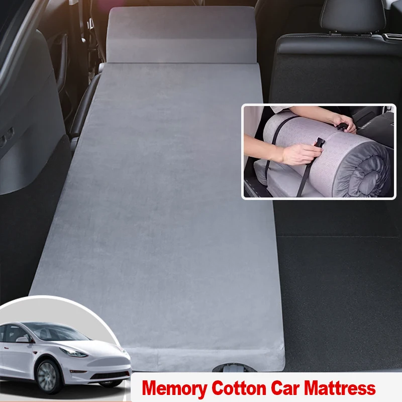 

195CM Car Portable Folding Bed Camping Mattress Foldable Memory Foam Travel Single Sleeping Mattress Storage Bag Accessories