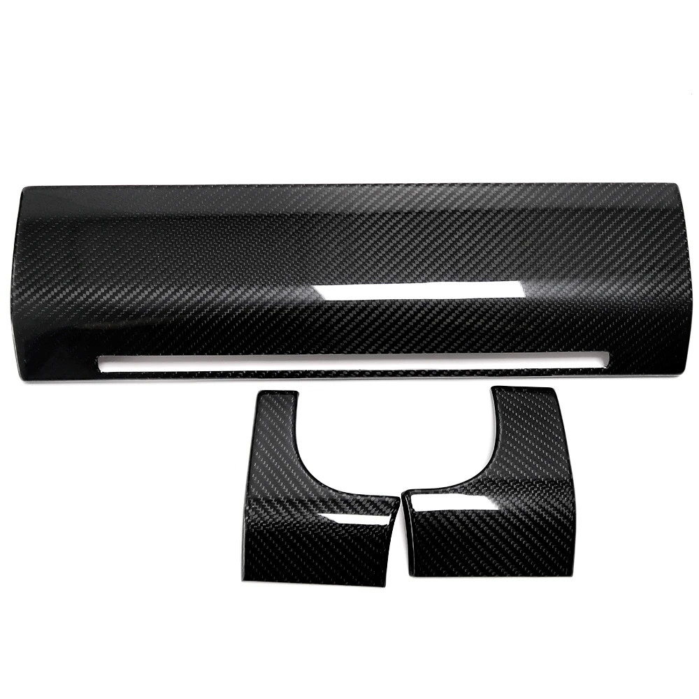 For Ford F-150 F150 F250 F350 Raptor Lariat Limited XLT 2021+ Dashboard and Storage Box Cover Carbon Fiber Interior Accessories