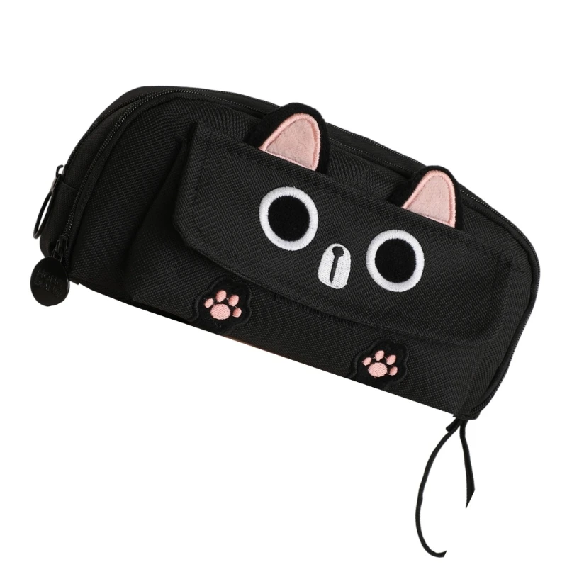 Cartoon Katzen Bleistift Fall Große Kapazität Schreibwaren Tasche Make-Up Tasche Stift Tasche Dropship