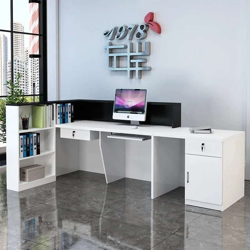 

Unique Beauty Reception Desk Simple Modern Business Office Safe Reception Desks Luxury Comptoire Accueil Postmodern Furniture