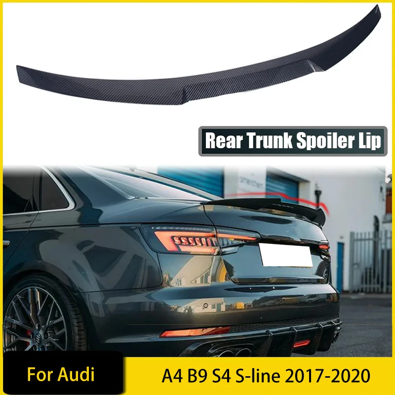 

Rear Spoiler Wing Lip for Audi A4 B9 S4 S-line 2017-2020 Rear Trunk Spoiler Lip Boot Wing Lip Spoiler Diffuser Top Wing Body Kit