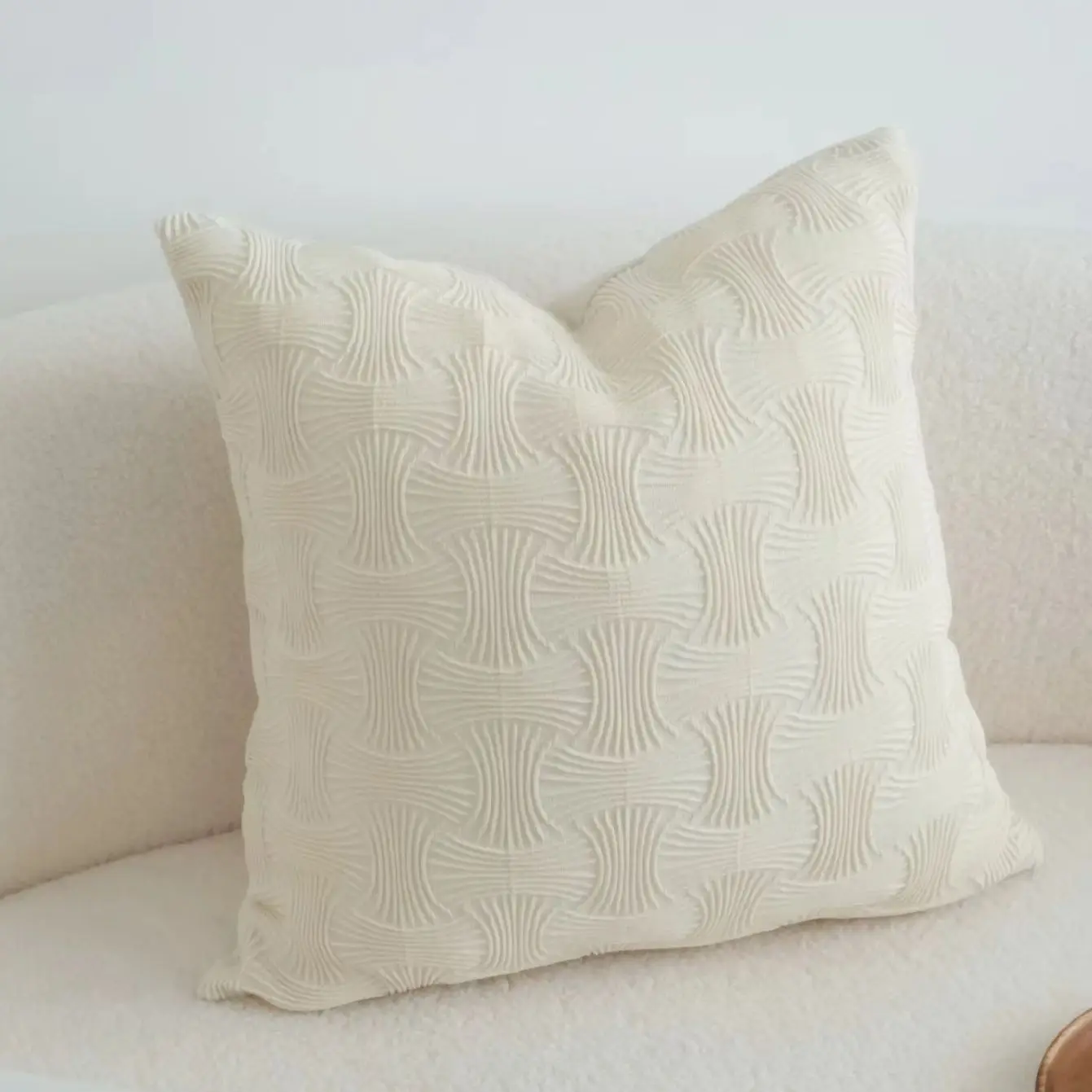 Creamy Wave Cushion Cover 45x45 50x50 30x50cm Decorative Pillowcase Super Soft Pillow Cover Quality Home Decor Room Decoration