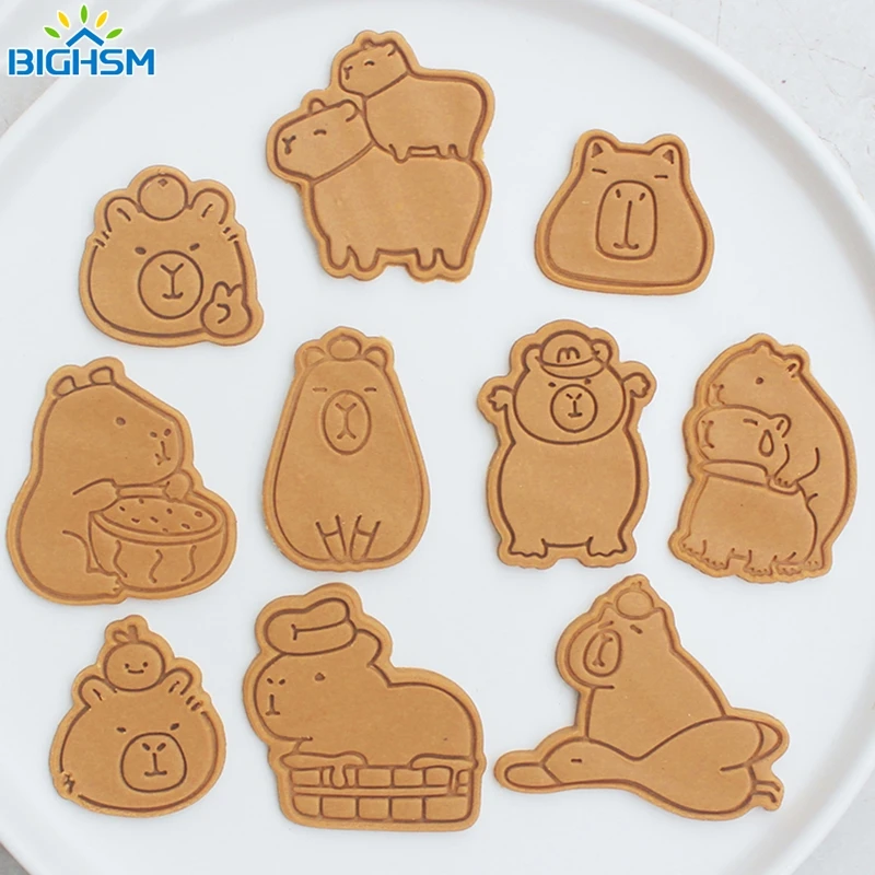 1Pc Cartoon Capybara Shaped Cookie Cutter Animal Fondant Biscuit Mold Cake Decoration Tools Baking Accessories Kitchen Gadget