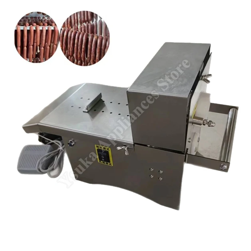 

Sausage Tying Machine Commercial Small Fully Automatic Electric Slitting Machine Tying Machine Sausage Knotting Machine