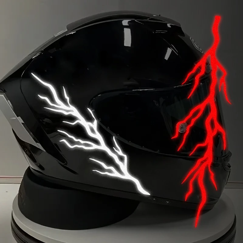 

Reflective Lightning Motorcycle Decals, Waterproof Vinyl Stickers for Helmet, Fuel Tank, Front Fairing and Side Panels