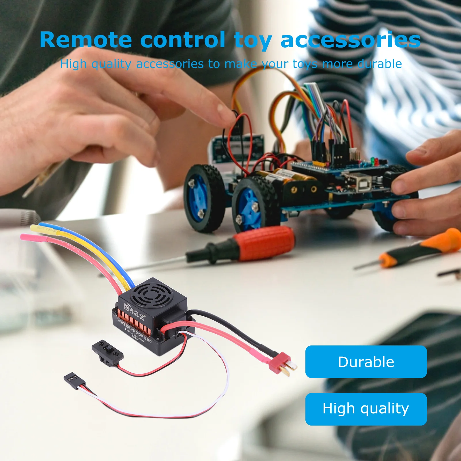 Universal Waterproof Electronic Speed Controller Motor 60A ESC Combo for 1/10 RC Cars Model Toys for Children Playing