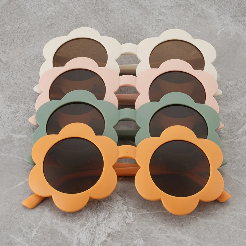2025 Neue modische und niedliche Kindersonnenbrille, Sonnenblumen-Sonnenbrille für Babys, supersüße UV-beständige Kinderbrille