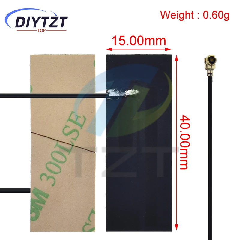 DIYTZT 10PCS 5DBI FPC Built IN Circuit Board Antenna LTE 4G 3G GSM CDMA WCDMA TDSCDMA 1.13 Line 12cm Long IPEX Connector