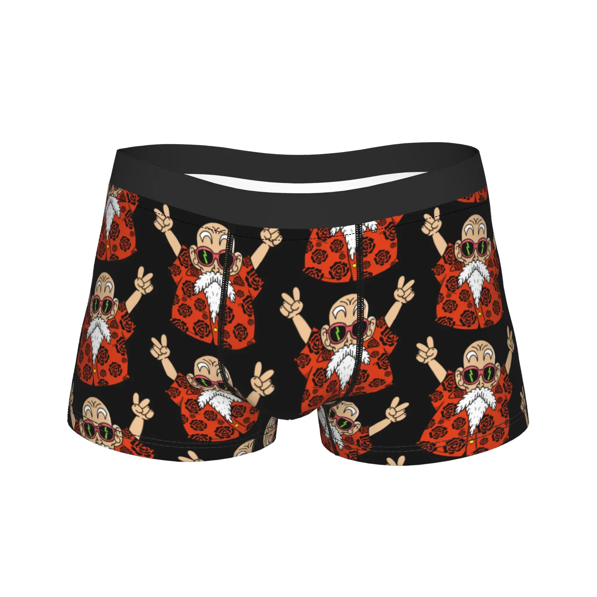 

Men Master Roshi Dragon Ball Long Underwear Anime Dbz Novelty Boxer Briefs Shorts Panties Male Breathable Underpants Plus Size