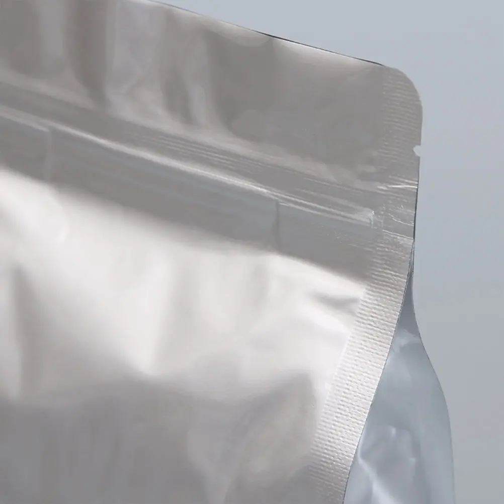 20pcs Stand Up Self Seal Bag 24X14X6Cm Sealed Silver Aluminum Foil Snack Packaging Pouch For Tea Coffee Beans Nuts - view 5