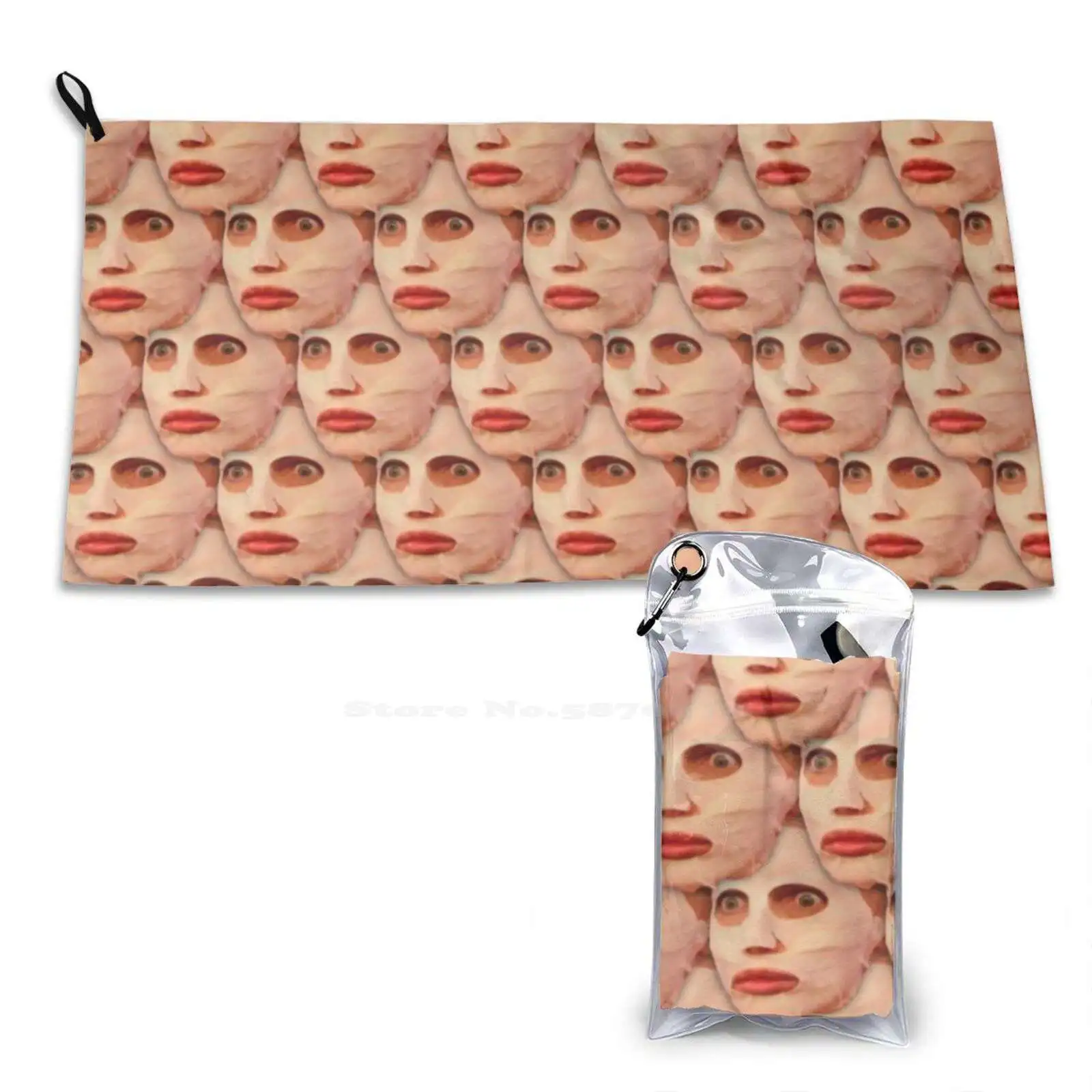 Alyssa Edwards Beauty Mask Pattern Soft Towel Quick Dry Beach Towel Alyssa Edwards Beauty Face Pattern Funny Rupaul Drag Race