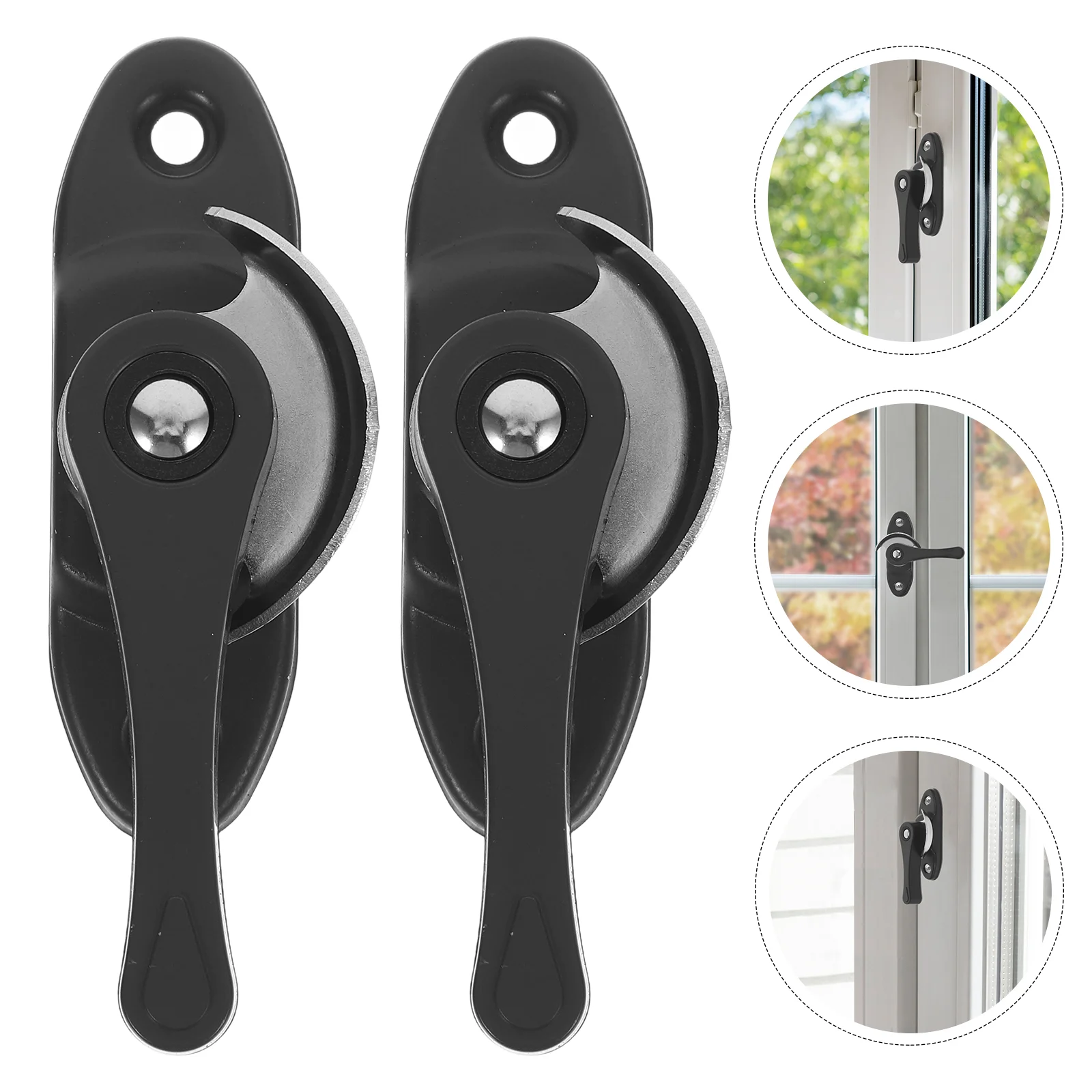 2 Sets Door and Window Locks for Horizontal Sliding Windows Latch Replacement Aluminum Alloy Stoppers Vertical