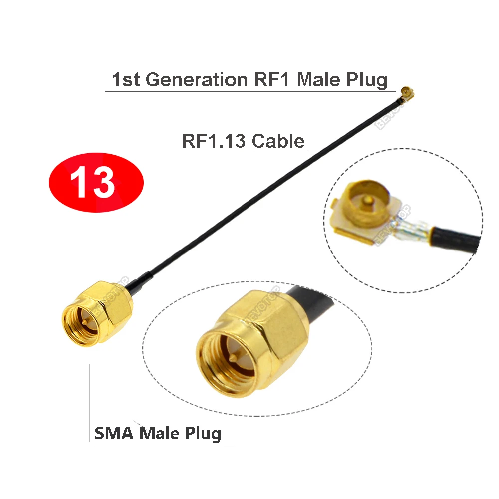 1pcs  Cable SMA Female to uFL/u.FL//-1  1 Male Plug WIFI Antenna RF Cable RG1.13 Pigtail Extension