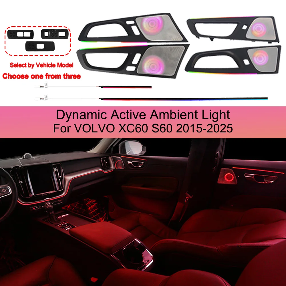 

Dynamic Active Ambient Light For VOLVO XC60/S60 2015-2025 Dynamic Ambient Light Strip Car Interior Symphony Atmosphere Lamp