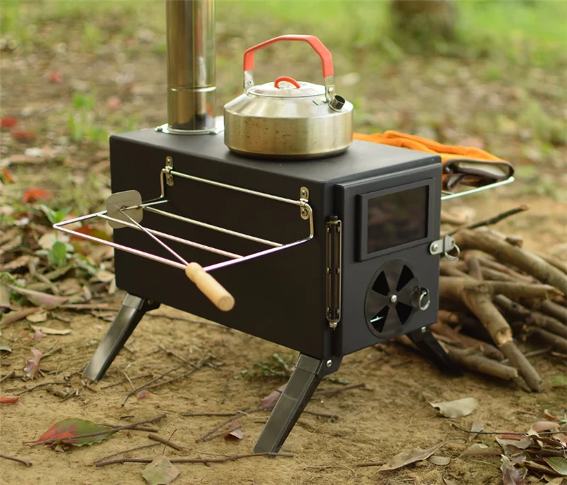 Hot Sale Portable Stainless Steel Cooking Oven Grill Tent Stove Durable Outdoor Camping BBQ Tools