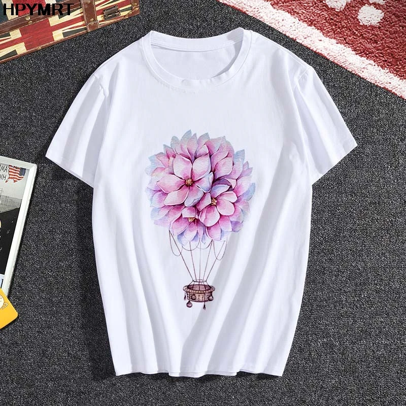 2020 new Summer Short Sleeve Floral Flower Fashion Lady T-shirts Top Harajuku TShirt Ladies Women Graphic Female Tee T Shirt