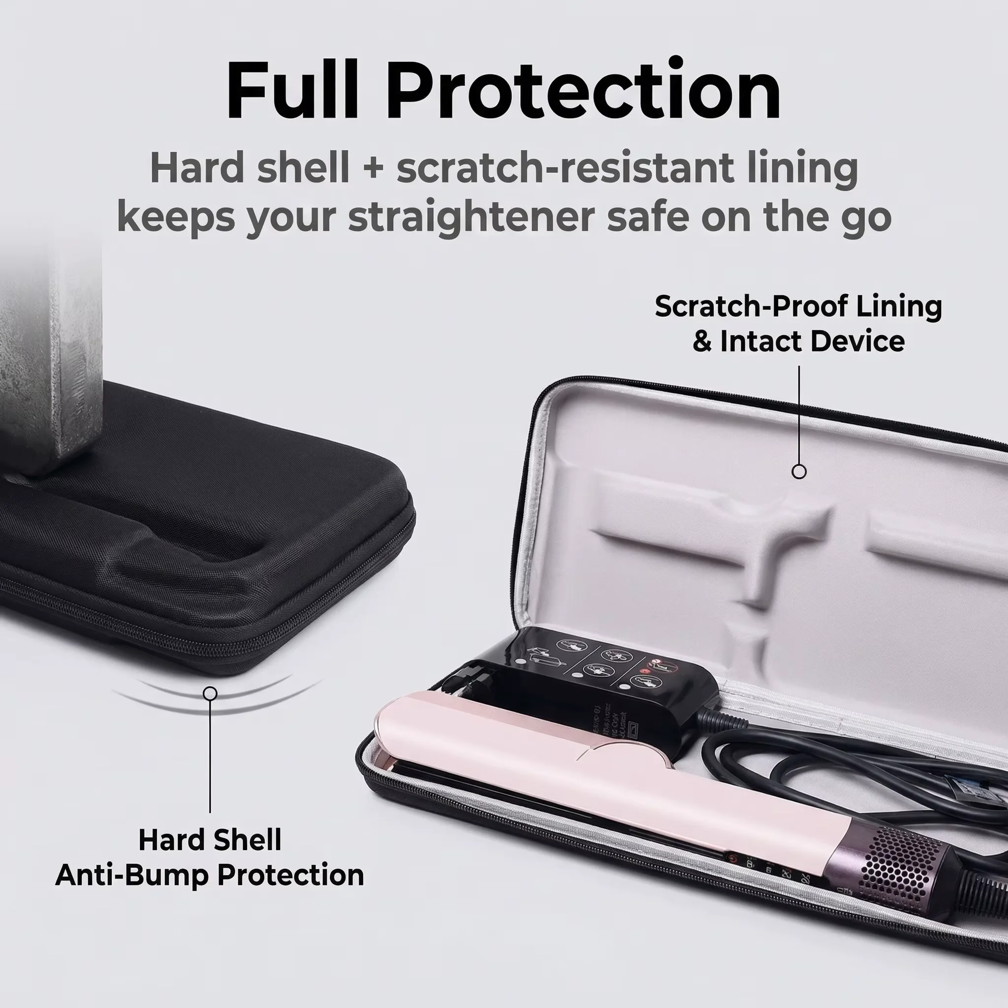Hard Straightener Storage Bag Suitable for Dyson HT01 Portable Travel Storage Box Travel Family Organization Protective Bag(CASE