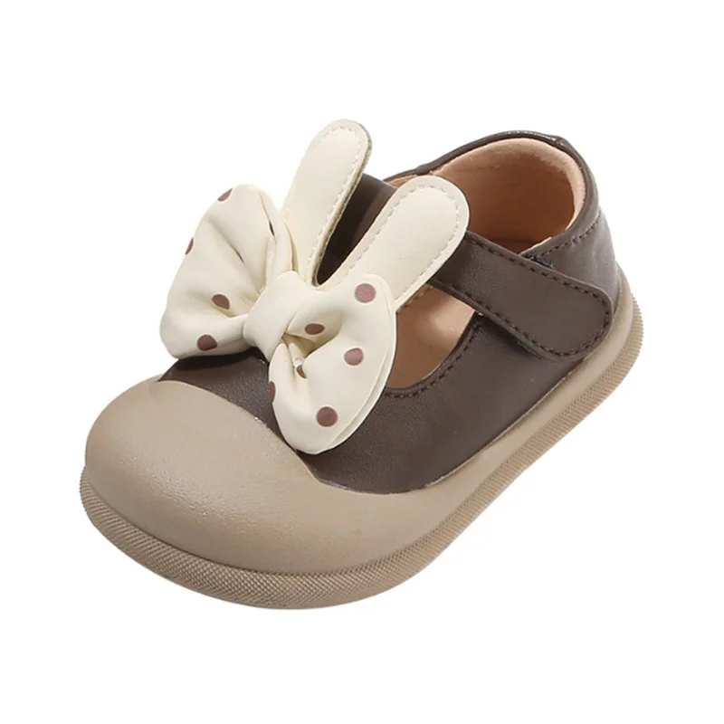 ربيع جديد حذاء طفل للفتيات الجلود فراشة عقدة طفل الأميرة أحذية لينة وحيد في الهواء الطلق موضة أطفال حذا فردي للسيدات