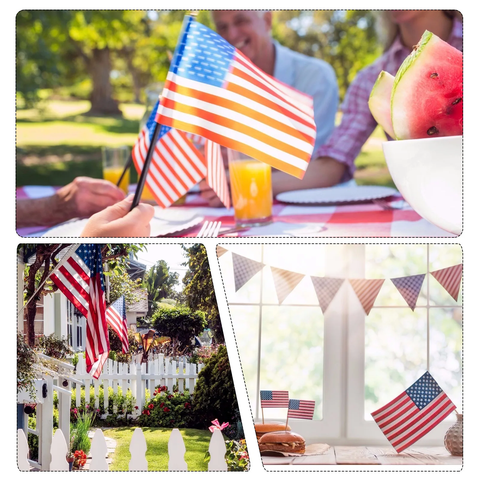 1 مجموعة العلم الأمريكي Led سلسلة أضواء الأسلاك النحاسية الجنية أضواء لعيد الاستقلال في الهواء الطلق الديكور الداخلي مهرجان الإضاءة