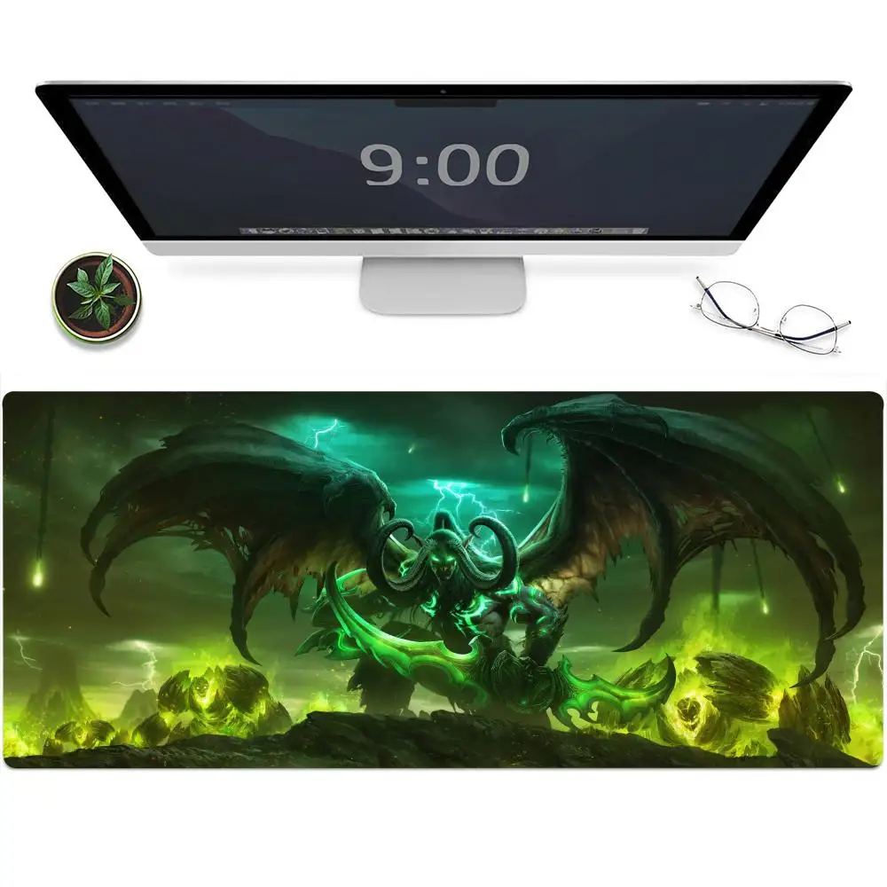 Mouse Pad W-World of Warcraft Gaming Hot desk mat Mouse Desk Mat Large Keyboard Pad  Mouse pad large Desktop Rubber gaming accessories Mouse Cushion