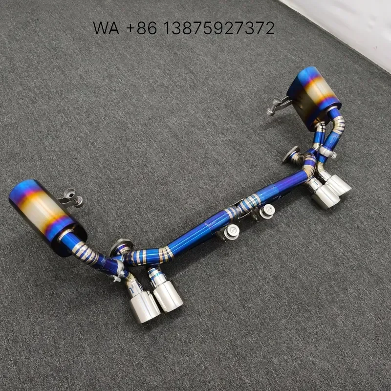 Wmwmnu Titanium Alloy Valved Exhaust Muffler Cat Back System for 911 997 Carrera 4S 3.6L 3.8L 2004-2012