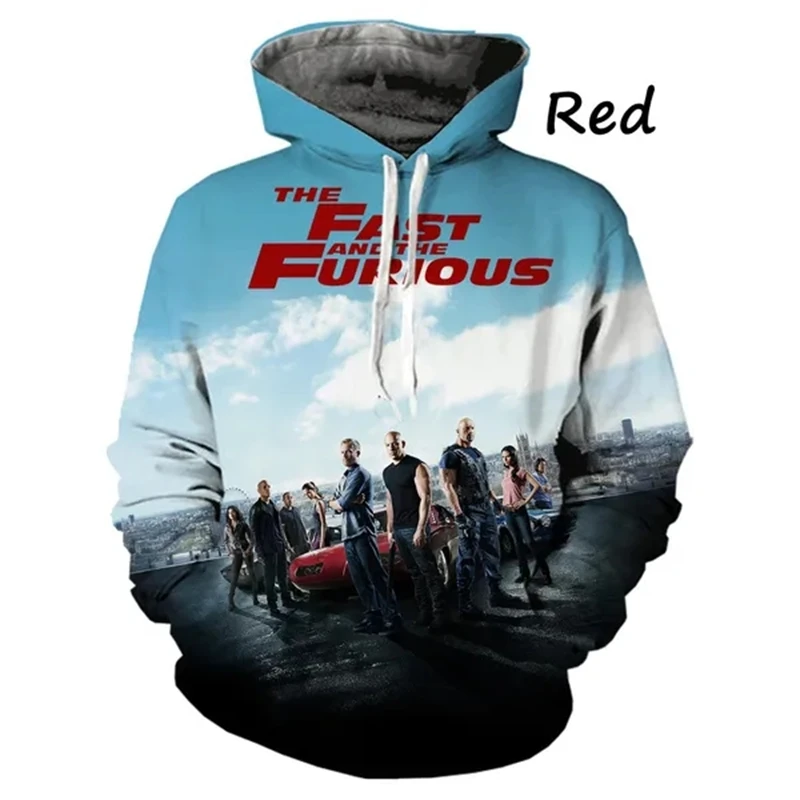 Sudadera con capucha Fast Furious para hombre y mujer, sudaderas con capucha con estampado 3d, jerséis de tendencia informales, ropa de calle, Top