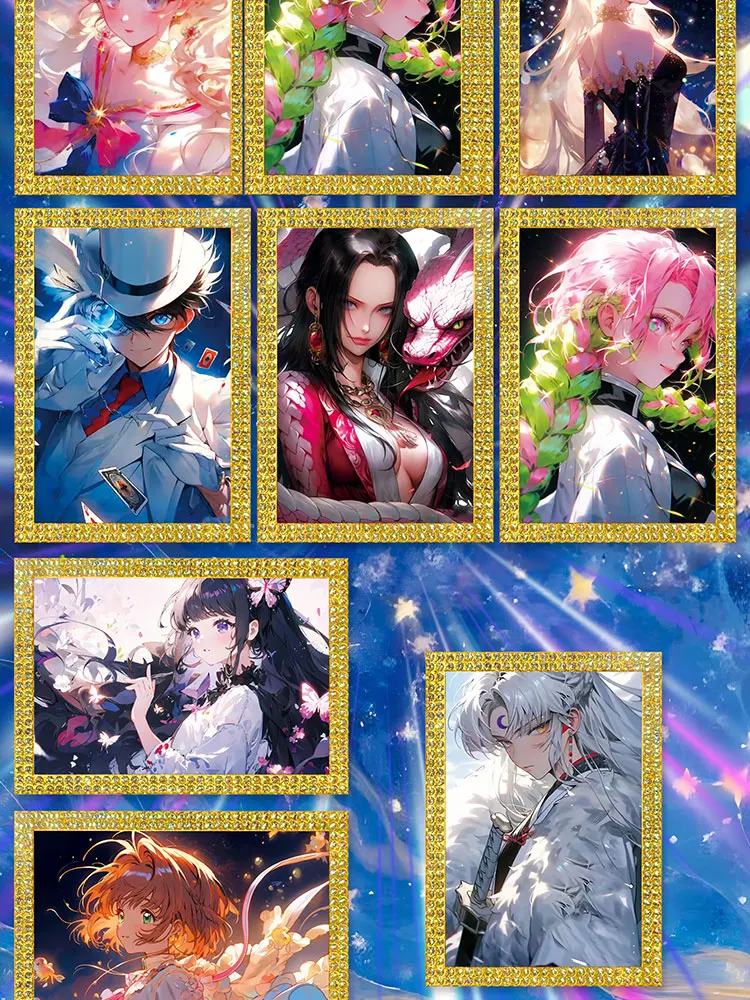 Low Price Cardiac signal  'Star River Secret Realm' Card Anime Collection Card Inlaid diamond Card Demon Slayer Salior Moon Card