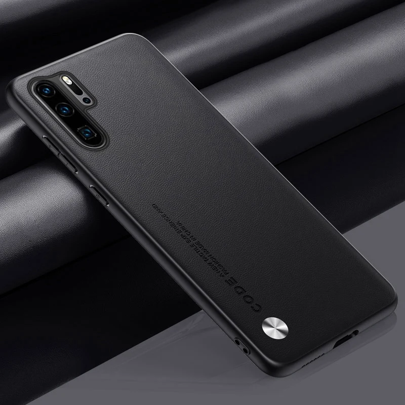 Luxus PU Ledertasche Für Huawei P30 Pro Zurück Abdeckung Matte Silikon Voller Schutz Telefon Fall Für Huawei P30 P30Pro Coque