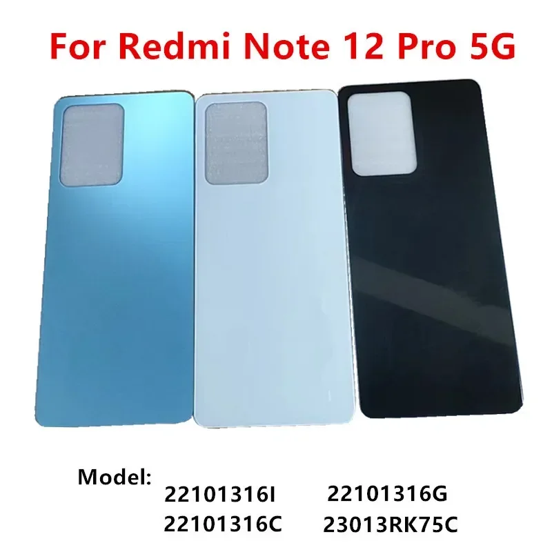 Note12Pro 5G Osłona tylnego panelu baterii do Xiaomi Redmi Note 12 Pro 5G Obudowa tylna Wymiana części zamiennych + obiektyw aparatu — zdjęcie produktu 2