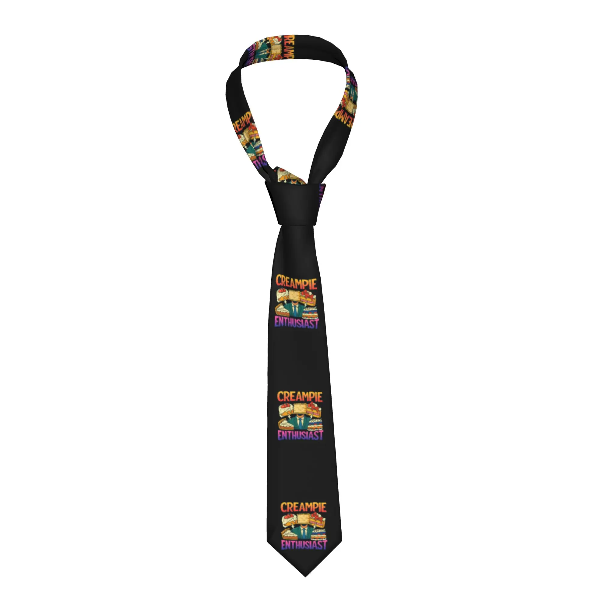 Creampie Enthusiast   Tie Men's Formal Silk Funny Offensive  Necktie for Office