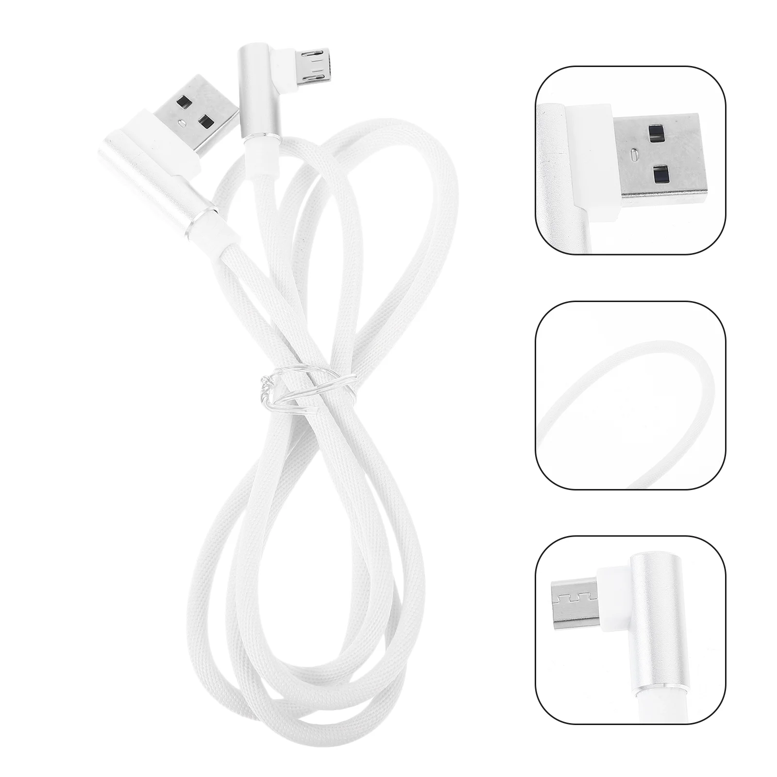 

Slim Retractable USB Cable Dual Socket Cord Micro Charging for Phone Miniature