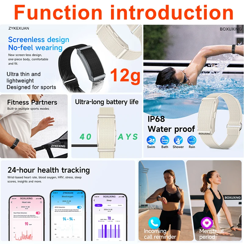 الرياضة اللياقة البدنية المقتفي سوار ذكي النسخة العالمية مراقبة النوم معدل ضربات القلب عداد الخطى دعوة تذكير Smartwatch الفرقة الرجال النساء