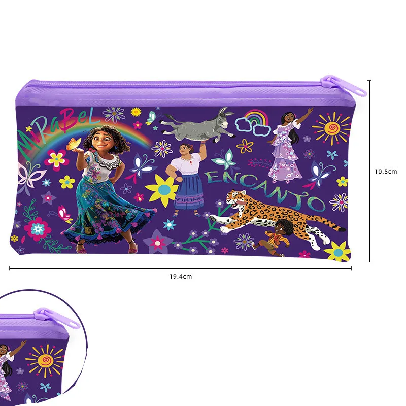 Disney Anime Encanto Stationary Set Mirabel Cartoon Figure Pencil Eraser Ruler Sharpener Pencil Case Notebook Set Girls Gift