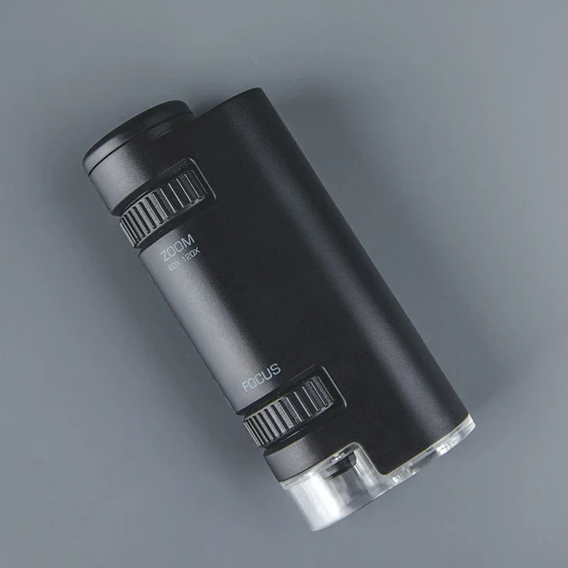 Portable Microscope 60X-120X Children's Interest Cultivation Handheld Scientific Observation Biological Optics
