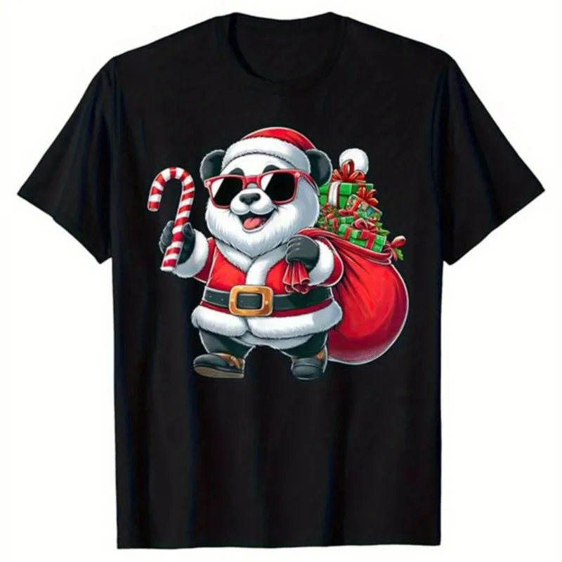 2026 جديد Y2K عيد الميلاد القطن تي شيرت المرأة Harajuku الشارع الشهير فضفاضة تناسب عادية كم قصير الجولة الرقبة المحملة القمم