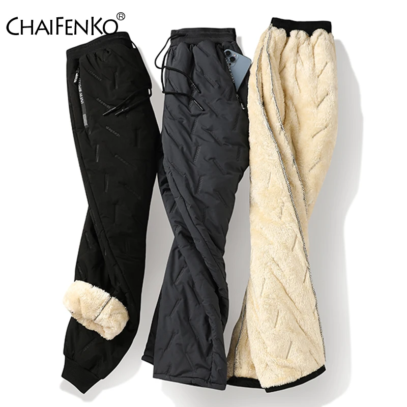 

Men Winter Lambswool Pants 2023 New Thick Windbreak Warm Pant Men Fashion Joggers Casual Fleece-Lined Trousers Men Plus Size 8XL