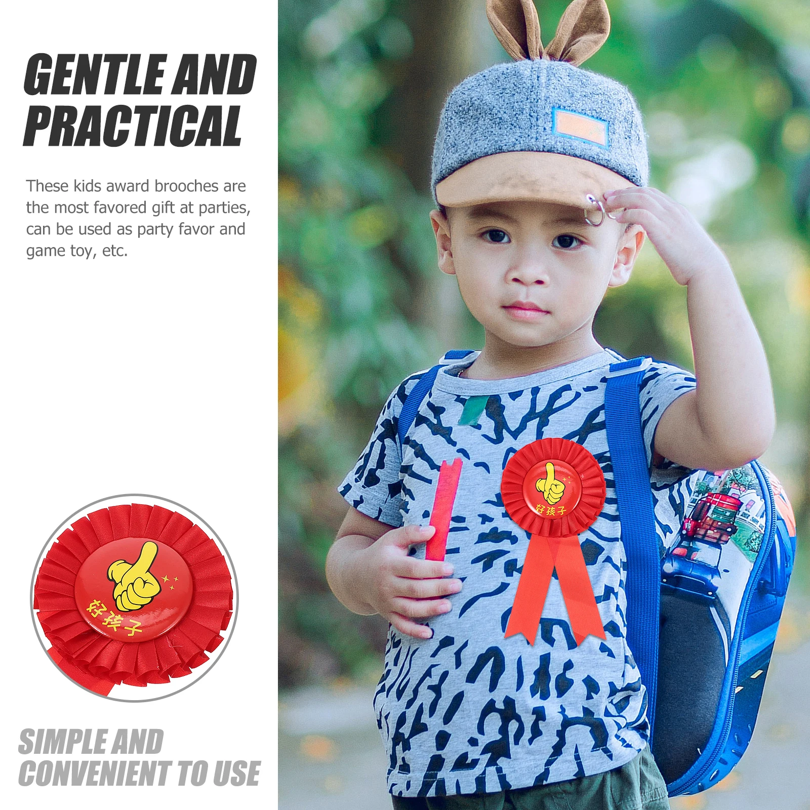 

10Pcs Award Badges Kids Medal Brooches Reward Pins for School Party Classroom Accessories Award Badges