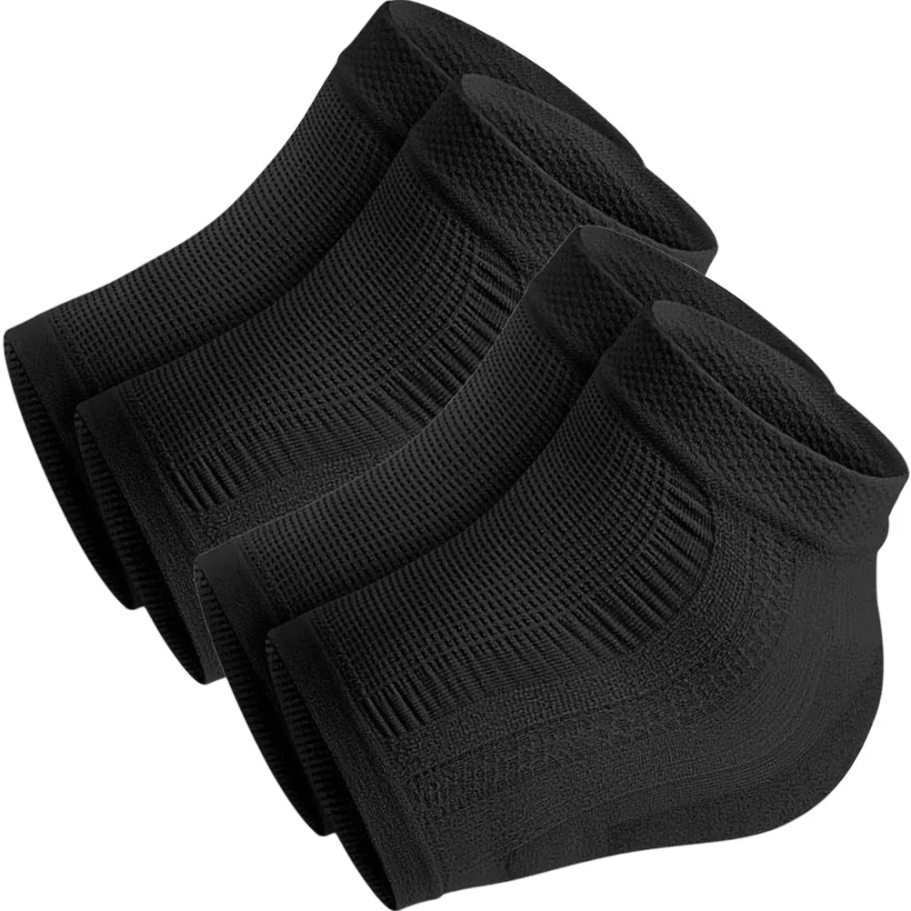 2 pares de calcetines de gel para el talón, calcetines para prevenir grietas, suaves, transpirables, lavables, protección para los pies para aliviar la sequedad, uso en interiores y exteriores