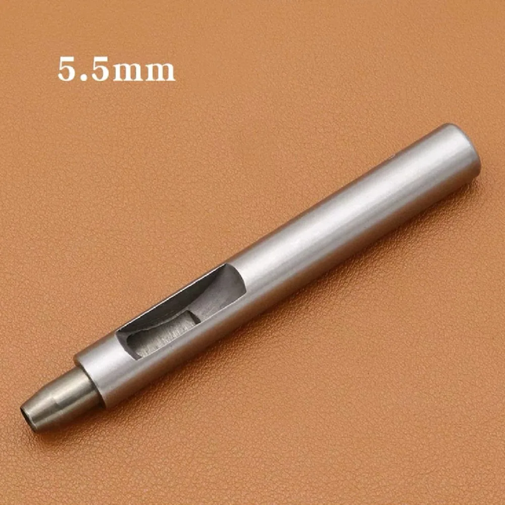 1Pcs Alloy Steel Round Hole Puncher DIY 0.5-10mm Leather Craft Tool Straight Head Leather Punch Sewing Bag Shoes Belt Watch Band