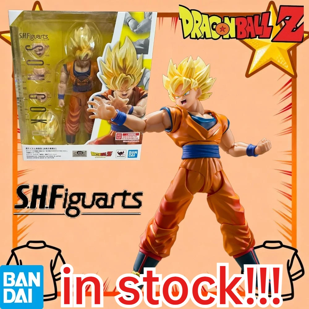 

In Stock Bandai S.H.Figuarts Dragon Ball Z Super Saiyan Goku (Battle Opening) SHF Goku Action Figure Collection Model Toy