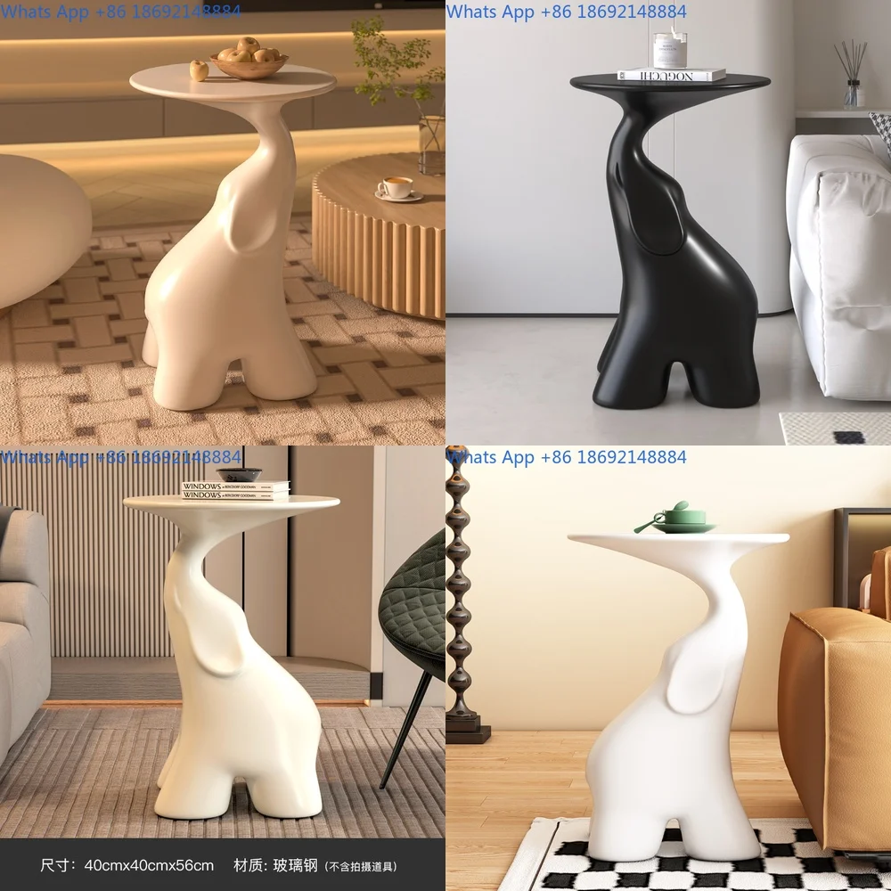 

Minimalist elephant side table Italian style luxury living room coffee table decorative floor stand
