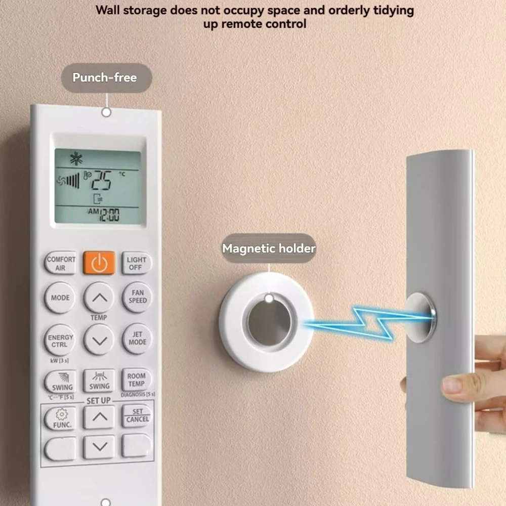 New Storage Small Magnetic Remote Control Holder Wall Mount Strong Adhesive Remote Control Holder TV Remote Bracket Household