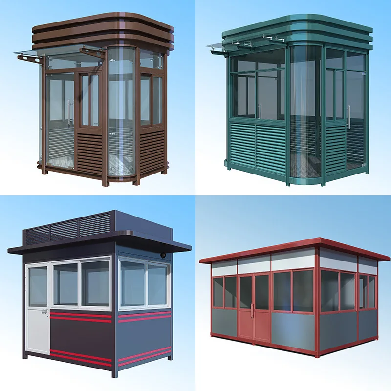 Steel structure sentry box, outdoor security booth, finished product toll booth, community duty security sentry booth