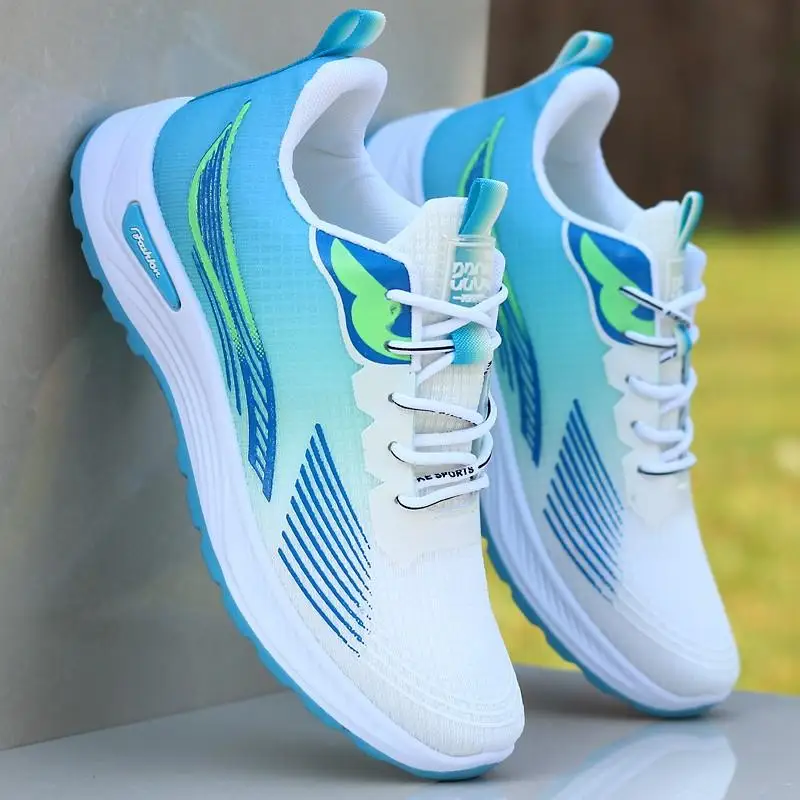 

Men's Breathable Mesh Sport Shoes Casual Travel Comfortable Anti-slip Wear-resistant Soft Bottom Running Shoes Fashionable